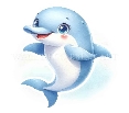 Cute Dolphin Drawing - Etsy